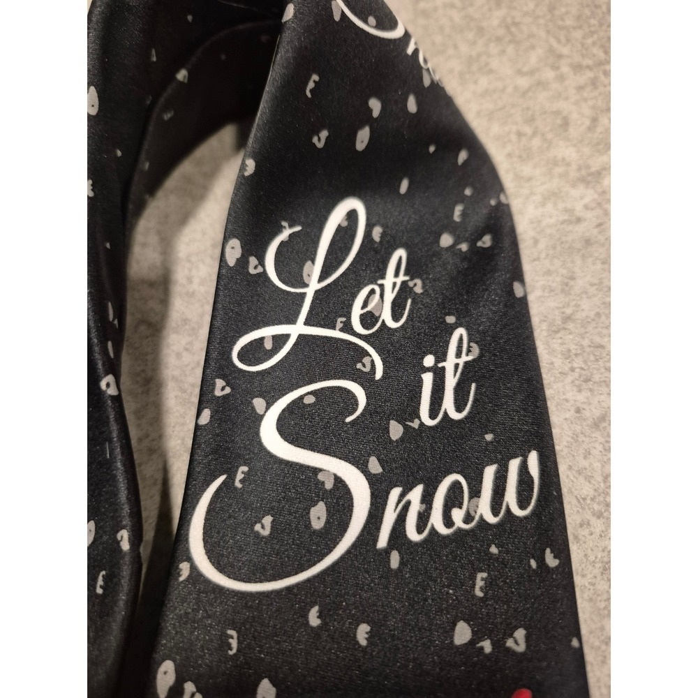 Santa Let It Snow Christmas Novelty Tie Holiday Mens Necktie Festive‎ Nutcracker - Picture 5 of 11